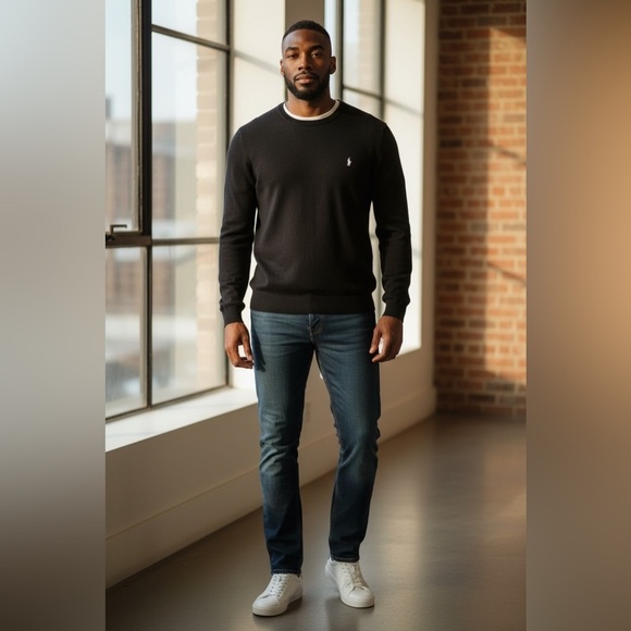 J. Crew Other - J. Crew Men's Black Crewneck Sweater 100% Lambs Wool XL